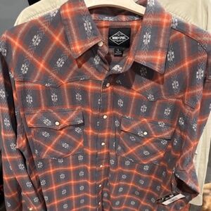 WORK N SPORT Men's long sleeved flannel shirt